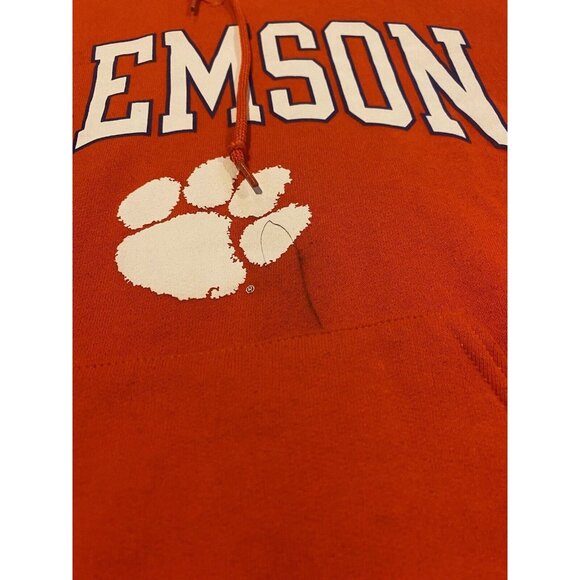 Vintage Clemson Tigers hoodie small sweatshirt Russell Athletic mens orange Y2K - Picture 4 of 9